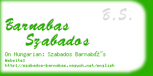 barnabas szabados business card